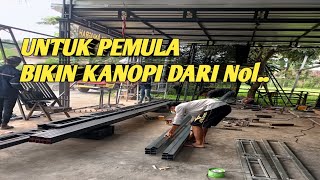 How to make a minimalist canopy from 4x4 hollow iron for beginners