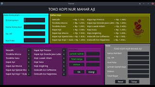 Tutorial lengkap cara membuat software / aplikasi Toko Kopi screenshot 1