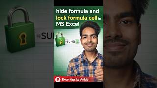 Excel Short Tricks Cell Lock Hide Formula #excel #viral #trending #youtubeshorts #ytshorts #new