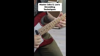 Jake E. Lee Guitar Techniques: Picking, Pull-offs, Slides  #shorts #jakeelee #guitarleaain