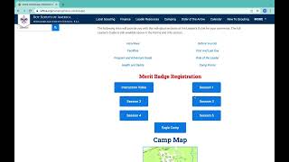 Merit Badge Registration Tutorial Video