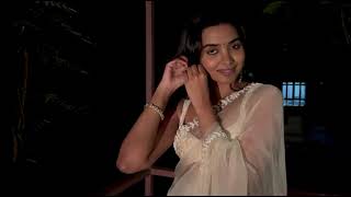 White Transparent Saree Cute Telugu Tamil Actress