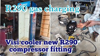 Visi cooler compressor replacement / Visi cooler not cooling / R290 gas charging