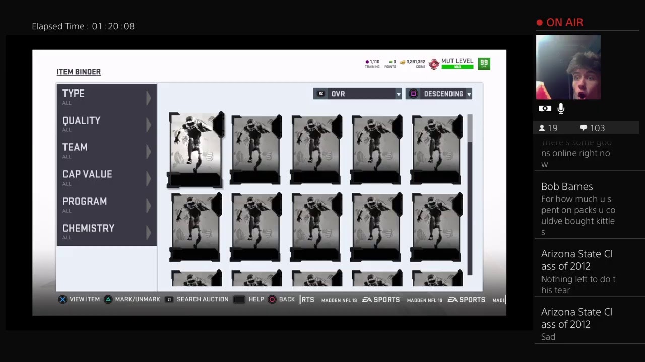 MUT 19: H2h season PLAYOFFS led by 99 George Kittle!!!