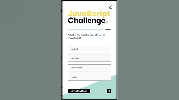 JavaScript challenge | What is the result of typeof NaN in #JavaScript?  #shortsviral #coding