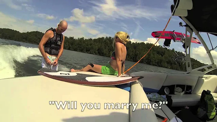 Surprise wakesurfing proposal (Russell Haskins & C...