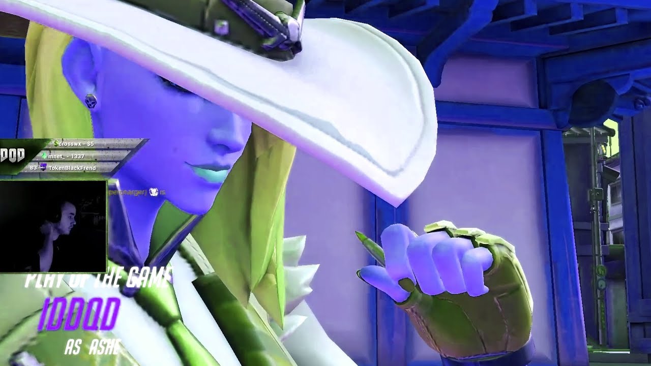 IDDQD DOMINATING AS ASHE! 45 ELIMS! POTG! [ OVERWATCH SEASON 18 TOP 500 ]