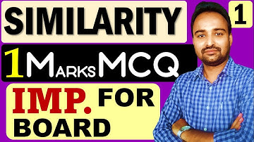 SSC Class 10 | SIMILARITY | MCQ 1 Marks Questions | Part 1