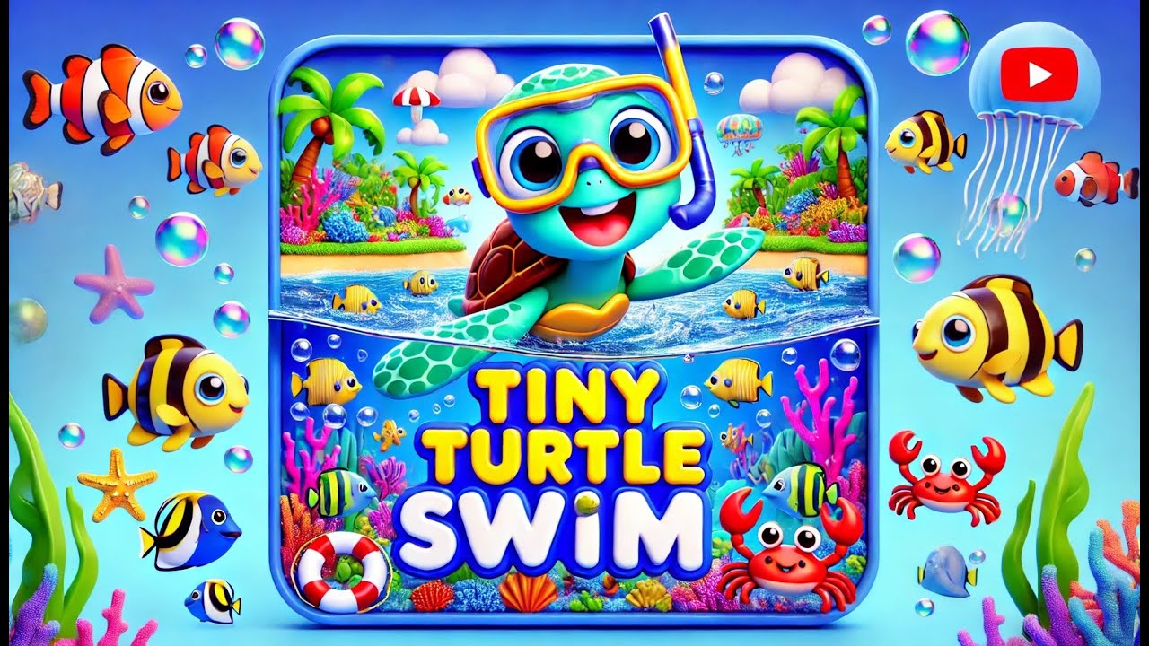 Tiny Turtle Swim 🐢 | Fun & Educational Kids Song | Trending Nursery Rhyme