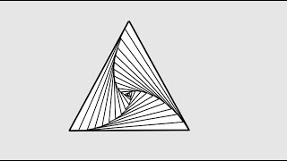 How to draw Triangle Spiral || Geometrical drawing || Geometric pattern