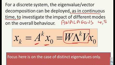 State space behaviours 7 - discrete systems