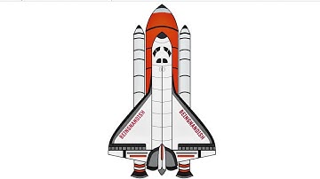 How to draw Rocket / Space Shuttle in Computer using Ms Paint | Rocket Drawing Tutorial.