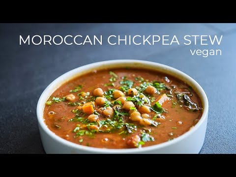 VEGAN MOROCCAN INSPIRED CHICKPEA STEW RECIPE | EASY ONE POT MEAL!