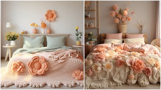 Crochet Nice Bed Sheet Model Knitted With Wool (Share Ideas)