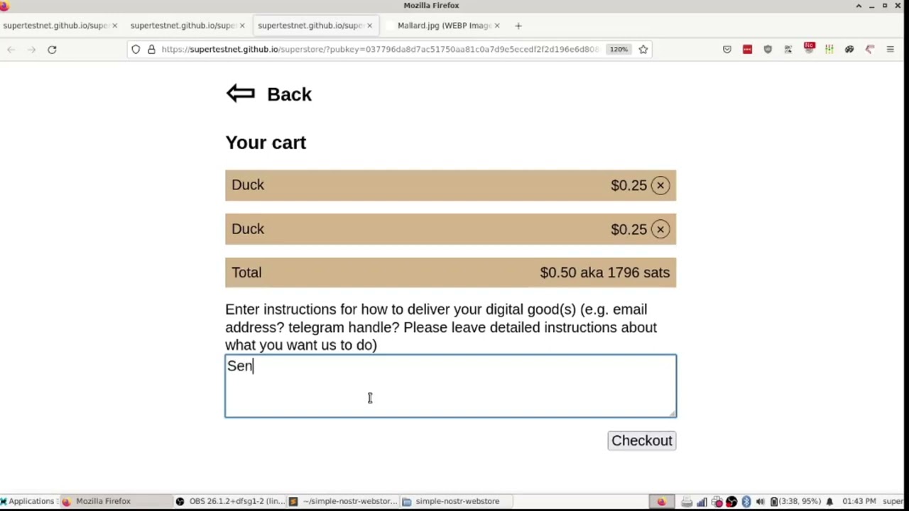 Superstore: a simple bitcoin webstore