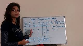 Vogels approximation method from transportation problems