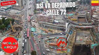 Así va la Construcción del Deprimido de la Calle 72 con Av. Caracas - Avances del Metro de Bogotá 🇨🇴