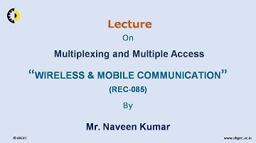 WIRELESS & MOBILE COMMUNICATION LECTURE 15 