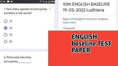 pseb 10 class english baseline test solutions/