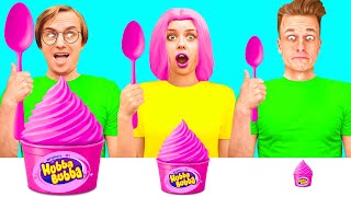 Groß, Mittel und Klein Eiscreme Challenge | Interessante Challenge für Freunde !