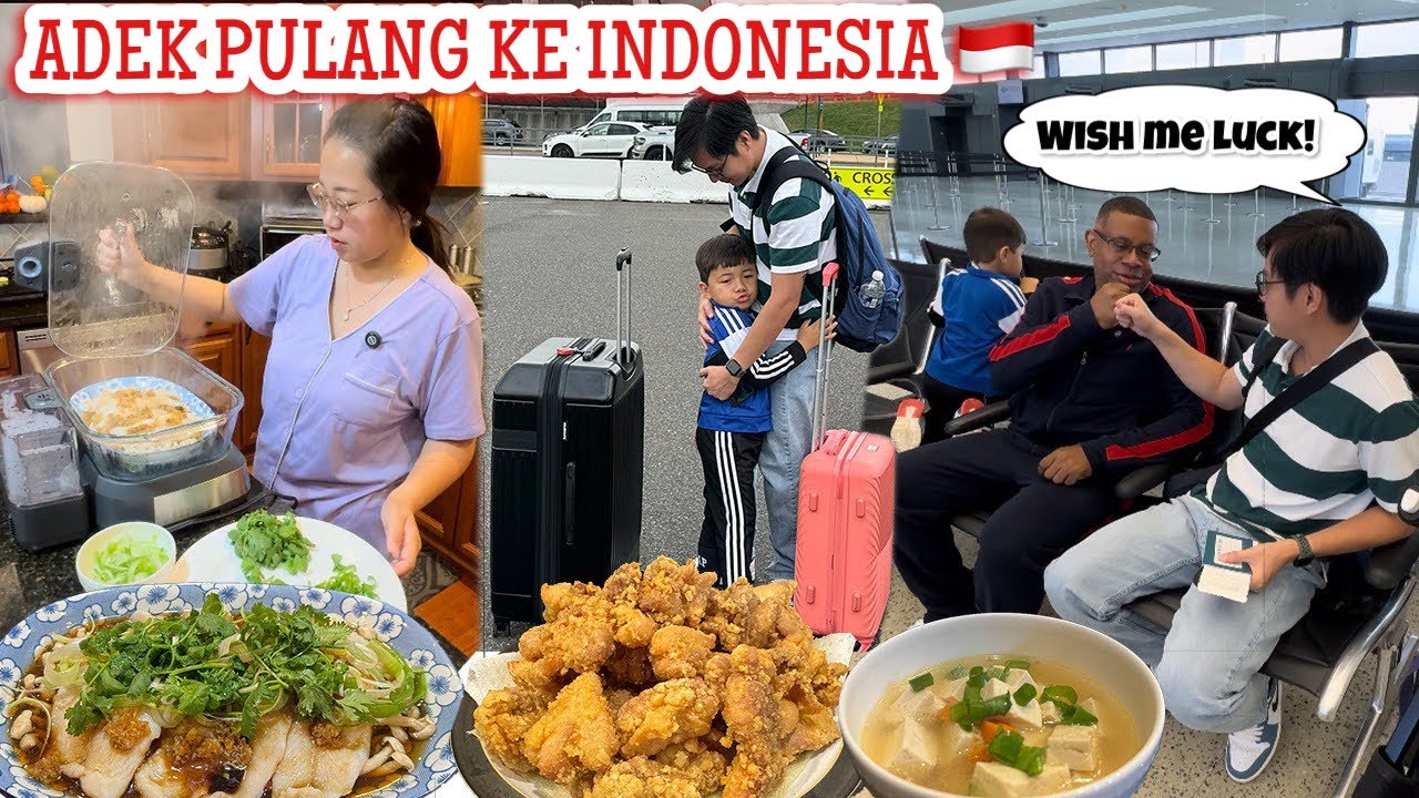 ANTERIN ADEK KE AIRPORT SEPI DEH KITA NYA| MASAK AYAM KARAGE DAN STEAM IKAN JAMUR BAWANG JAHE
