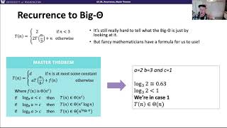 CSE 373 20au, Lesson 6 Video 3: Master Theorem