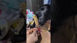 How to Hide Jewelry Thread with a U-Pin | Bridal Makeup Hack | Telugu Wedding Tip
