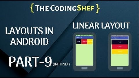 What are layouts ? Linear Layouts (Hindi) Lecture #9