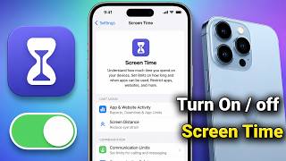 How to Turn Screen Time On or Off on iPhone