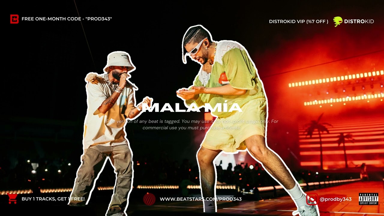 Arcangel x Bad Bunny Type Beat - 'Mala Mia' | Reggaeton Type Beat | prodby343 | FREE