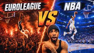 American Reacts to the Most HOSTILE Fans in Basketball | Euroleague vs NBA