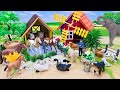 The Most Funny Story from the Farmyard – DIY Build Horse Farm Playset Toys – Horse Barn Diorama