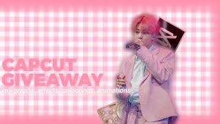CAPCUT GIVEAWAY || EFFECTS, ANIMATIONS, COLOURINGS, ETC || JIMIN BTS screenshot 5