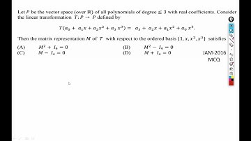Linear Algebra - IIT JAM 2016 Solution