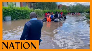 Stranded residents rescued by boat at Graceland Estate after Athi River burst its banks