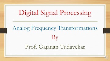 Analog Frequency Transformation