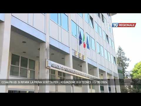 CCIAA PN UD: SI RIFARA' LA PROVA SCRITTA PER L'ASSUNZIONE DI 8 TECNICI  | 13/08/2024