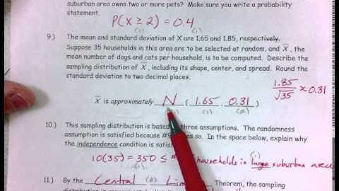 Discussing the Sampling Distribution Quiz