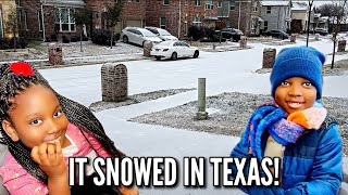 A DAY IN OUR LIFE: IT SNOWED IN TEXAS…GETTING PUFFER JACKETS, RESTING AT HOME