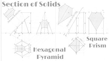 Section of Solids SG 17 | Solid Geometry | Hexagonal Pyramid | Square Prism | Vishal D