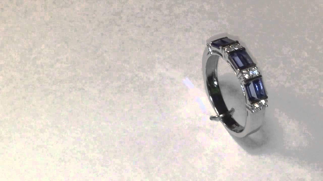 1 carat blue sapphire ring set in 925 silver - YouTube