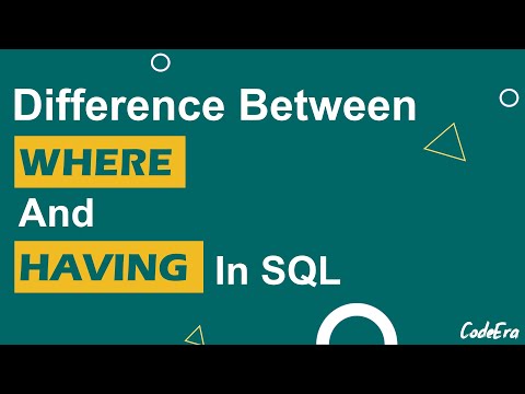 Video: Ce înseamnă a avea în SQL?