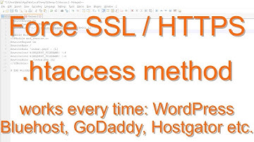 How To Force HTTPS/SSL Connection For Your Website - .htaccess Method