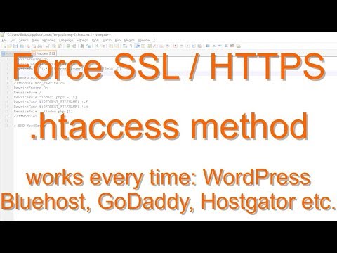 How To Force HTTPS/SSL Connection For Your Website - .htaccess Method