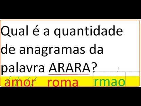 ANAGRAMA - EXERCÍCIOS RESOLVIDOS 