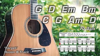 Acoustic Guitar Backing Track with Cajon in G | Pop Ballad 70 Bpm
