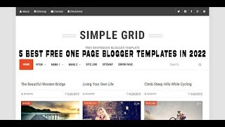 5 Best Free One Page Blogger Templates In 2022