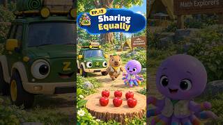 EP.12 Sharing Apples Equally! 🍎 | Math for Kids | VroomVroom Math Explorers