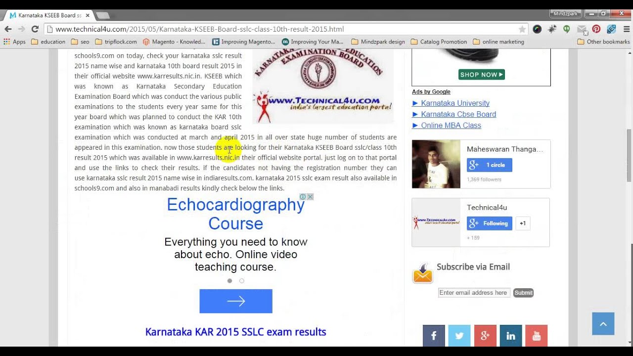 SSLC result karnataka 2015 karresults.nic.in schools9.com
