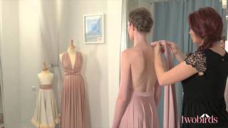 One Shoulder Flat Back - Twobirds - How to Tie Convertible Bridesmaids Dresses